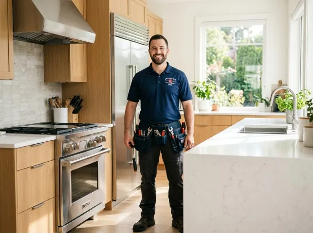 Appliance Repair Hero technician in a Bonney Lake, WA kitchen after an appliance repair